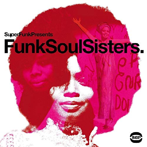 CD cover with red afro, faces, and text "FunkSoulSisters.
