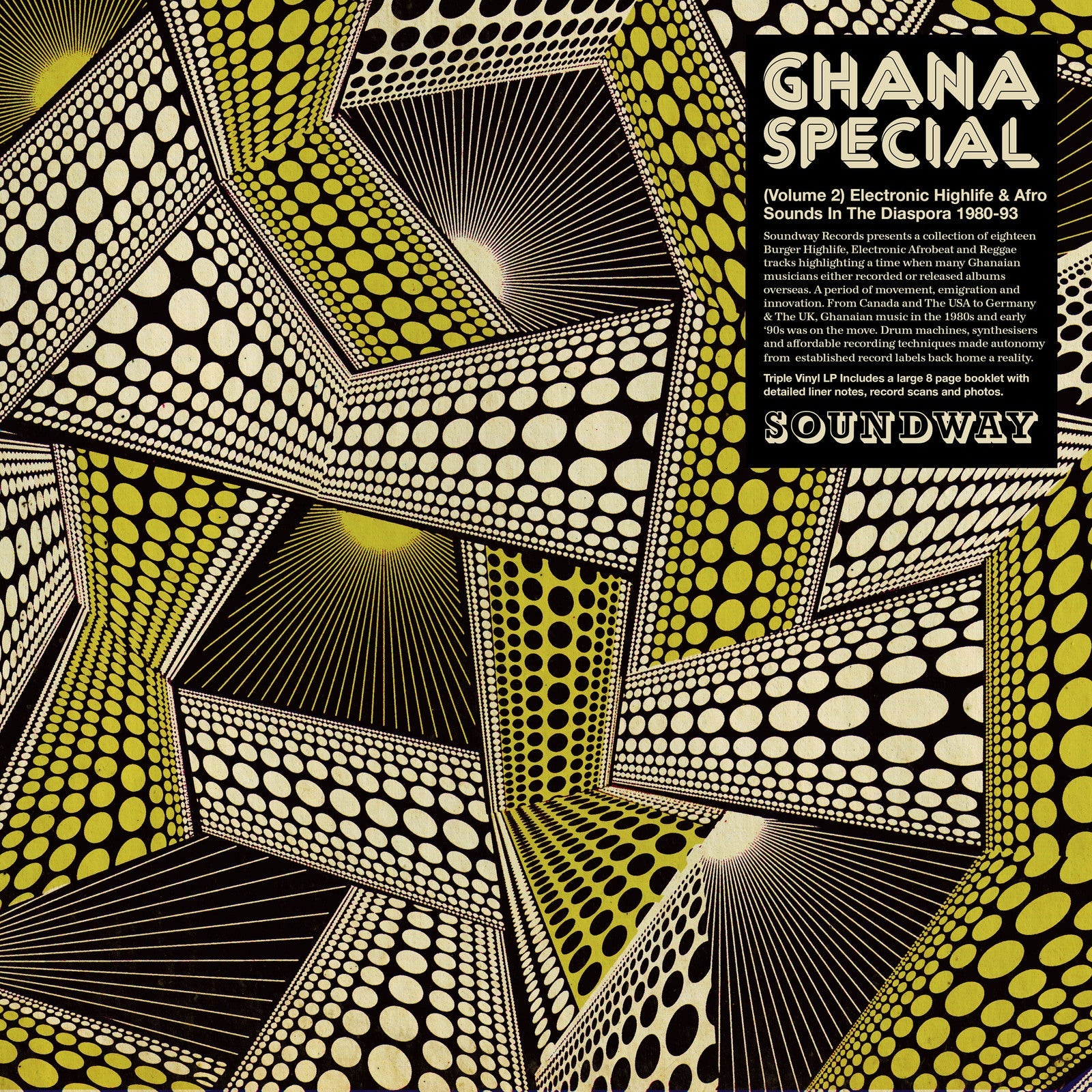 Vinyl record cover: colorful abstract design with text “Ghana Special.”