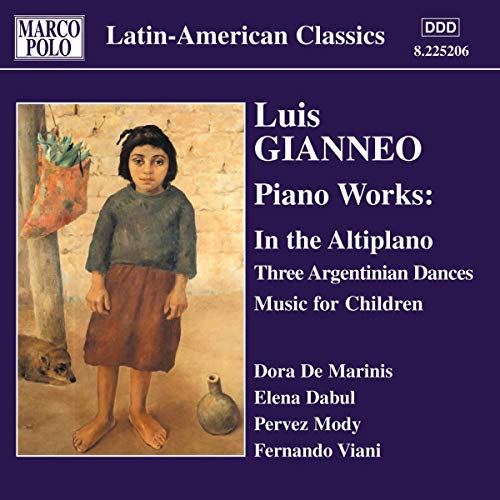 CD cover for Gianneo’s Piano Works, Vol. 2 featuring a painting of a child.