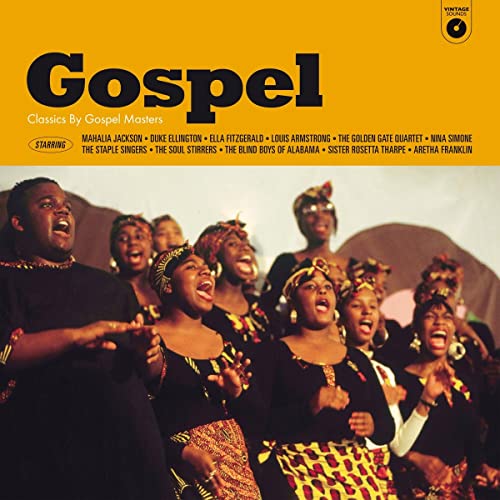 Gospel album cover featuring a choir of singers in traditional dress.