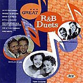 CD cover for “Great R&B Duets” featuring portraits of musicians.