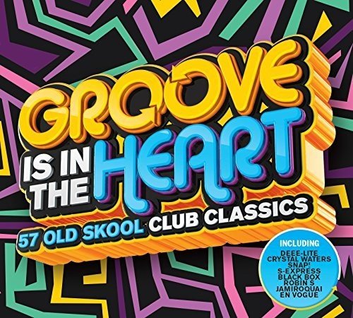 CD cover for "Groove Is In The Heart" with colorful, bold text.