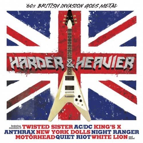 Vinyl album cover with electric guitar over a Union Jack flag.