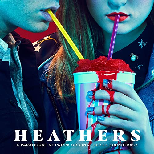 CD cover for “Heathers” soundtrack featuring two people and a slushie.