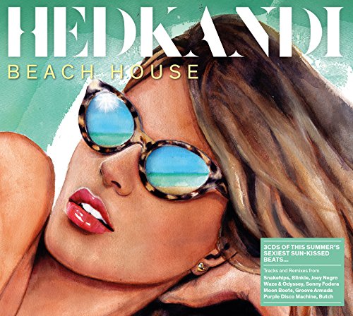 CD cover: woman with sunglasses, turquoise water, and "Hed Kandi Beach House" text.