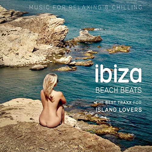 Ibiza Beach Beats" vinyl album cover with a woman overlooking the sea.