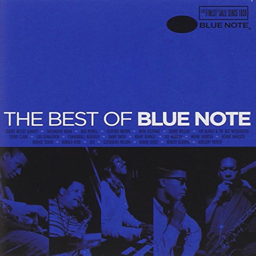 Blue Note jazz compilation CD cover with blue background and black and white photos.