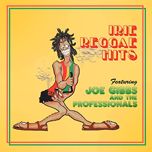CD cover with a cartoon man and text "Irie Reggae Hits" on yellow background.