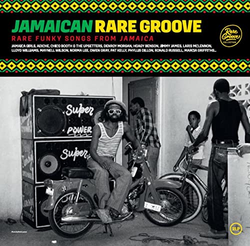 Jamaican Rare Groove vinyl album cover featuring musicians with sound system.