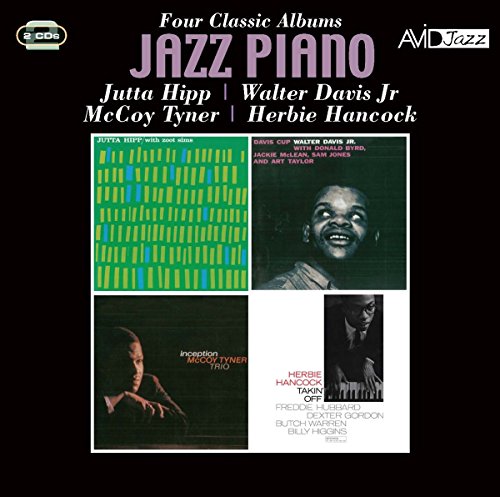CD cover for "Jazz Piano" featuring portraits of musicians.