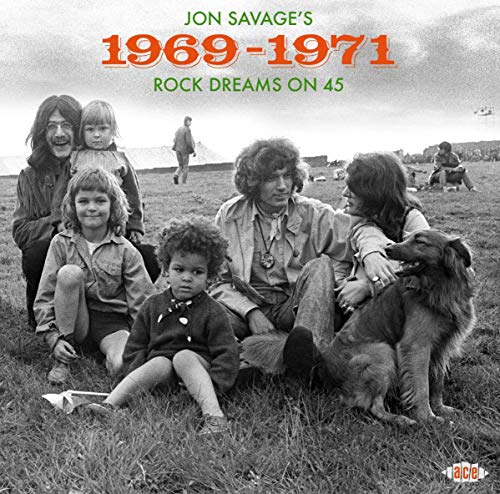 CD cover featuring a group of people in a grassy field, 1969-1971.