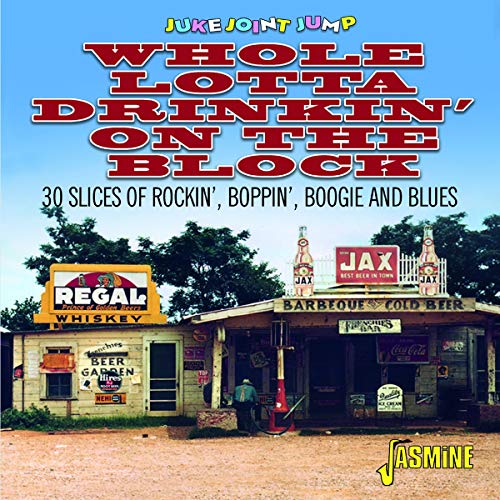 CD cover: roadside bar scene with vintage signs and beer coolers.