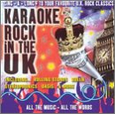 "Karaoke Rock in the UK" CD cover featuring a crowned microphone and Big Ben.