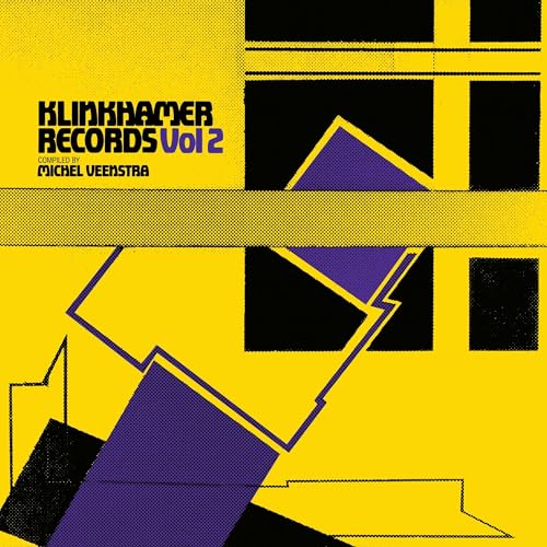 Yellow album cover with purple and black geometric shapes, “Klinkhamer Records Vol 2”.
