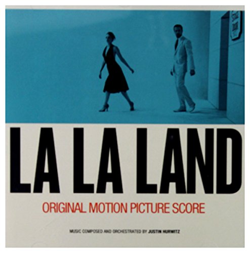La La Land soundtrack CD cover featuring a man and woman walking in blue light.