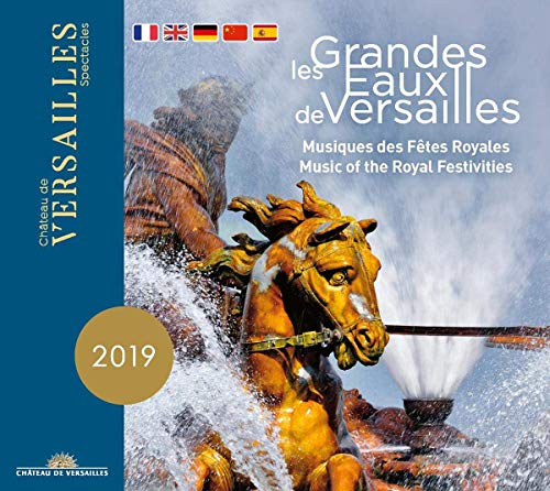 CD cover: golden horse statue with water splashing, Versailles gardens.