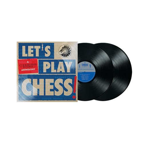 Double vinyl record with colorful "Let's Play Chess" album cover.