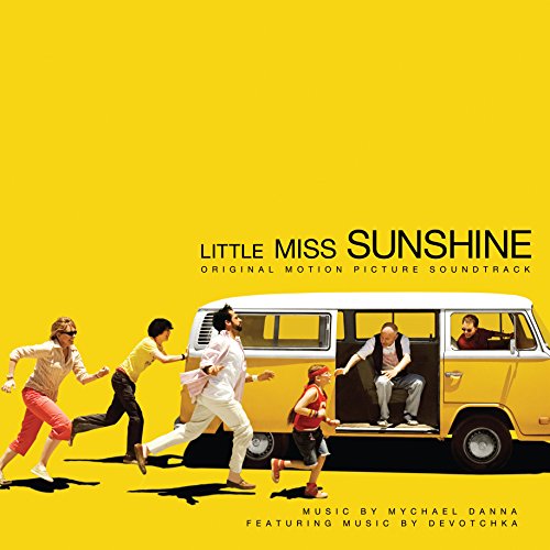 A family runs alongside a yellow Volkswagen van on a bright yellow background.