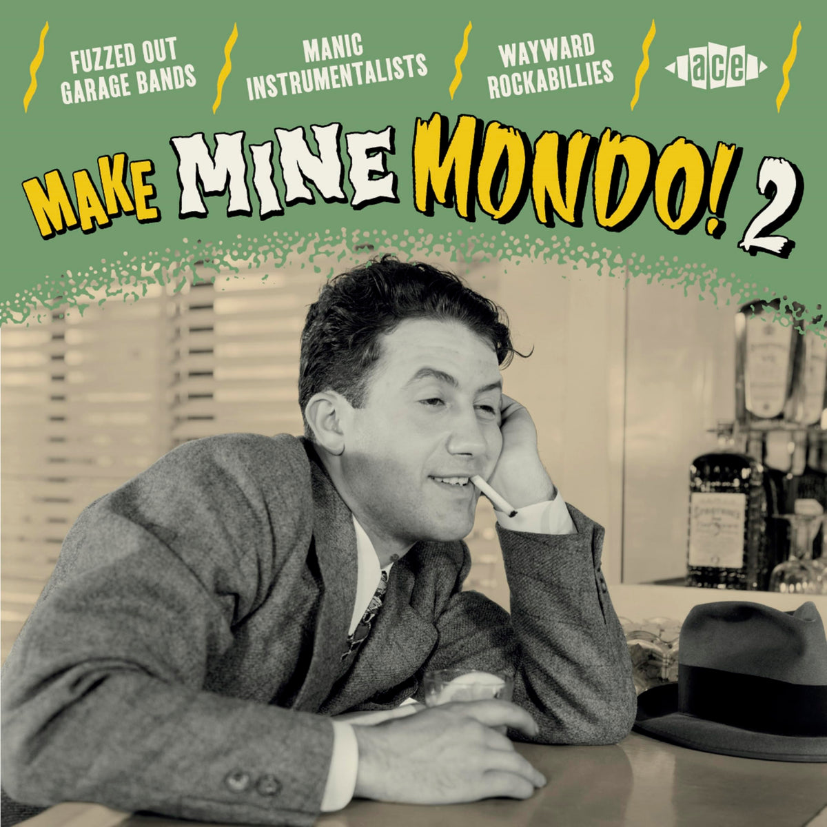 CD cover for “Make Mine Mondo! 2” featuring a smiling man with a drink.
