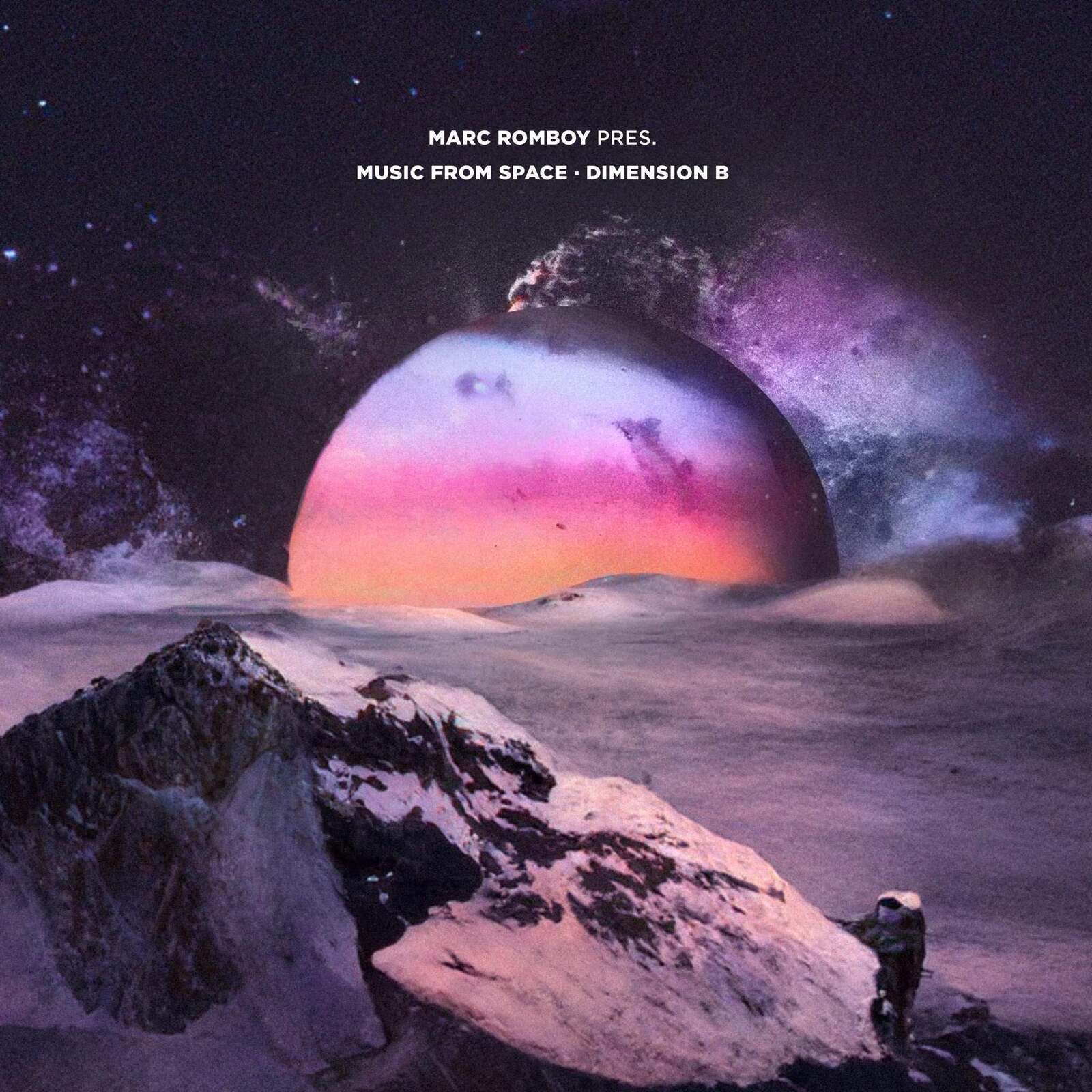 Vinyl album cover: snowy landscape with a glowing dome under a starry sky.