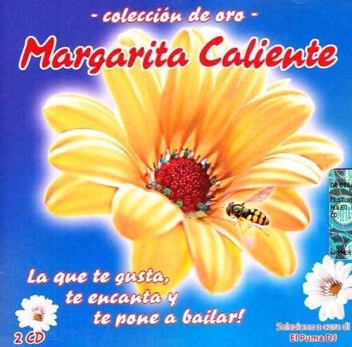 CD cover: orange flower with a bee, text in Spanish, and gold collection label.