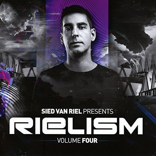 Sied van Riel portrait on an abstract dark background with Rielism Volume Four text.