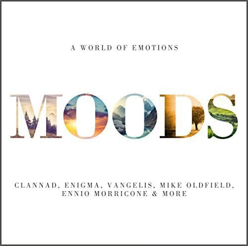CD cover for “Moods” featuring landscape imagery within the title text.