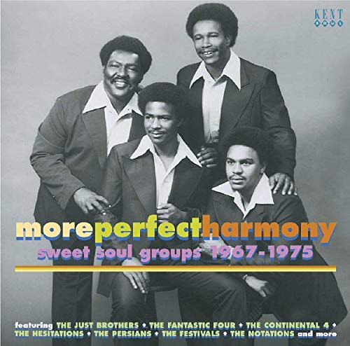 CD cover featuring four Black men in 1970s attire, album title "More Perfect Harmony.