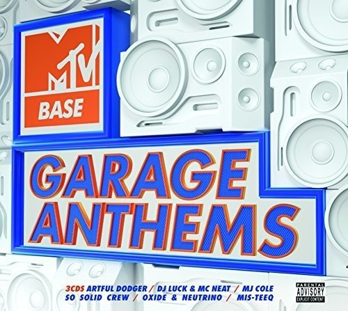 “MTV Base Garage Anthems” CD cover with speakers and bold text.