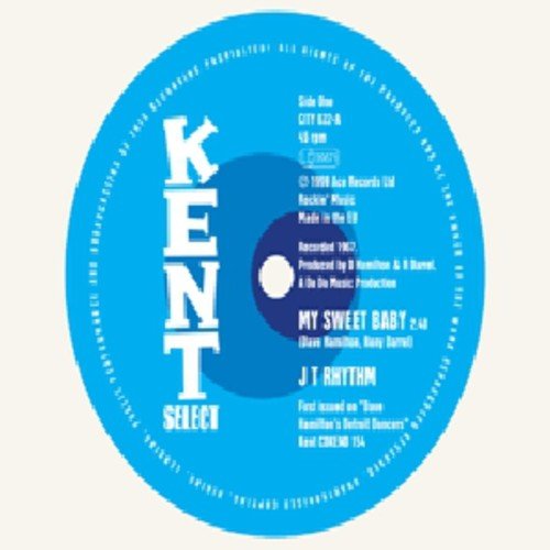 Blue vinyl record label with white "KENT SELECT" text and song details.