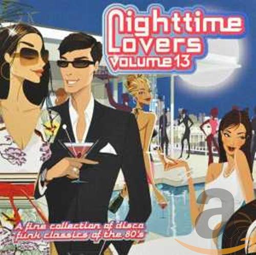 CD cover for “Nighttime Lovers Vol.13” featuring illustrated people at a party.