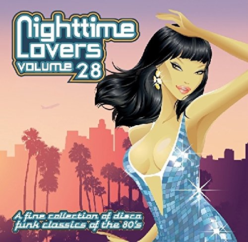 CD cover: woman in sparkly dress, palm trees, city skyline.