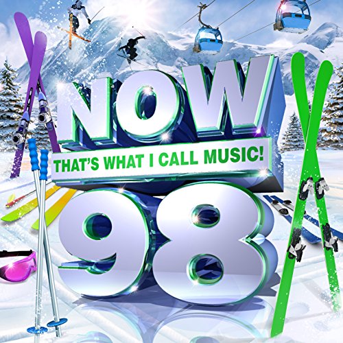 CD cover for “Now That’s What I Call Music! 98” with winter sports theme.
