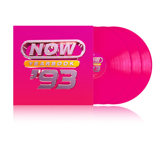 Pink vinyl record and cover for “NOW Yearbook 1993” compilation.