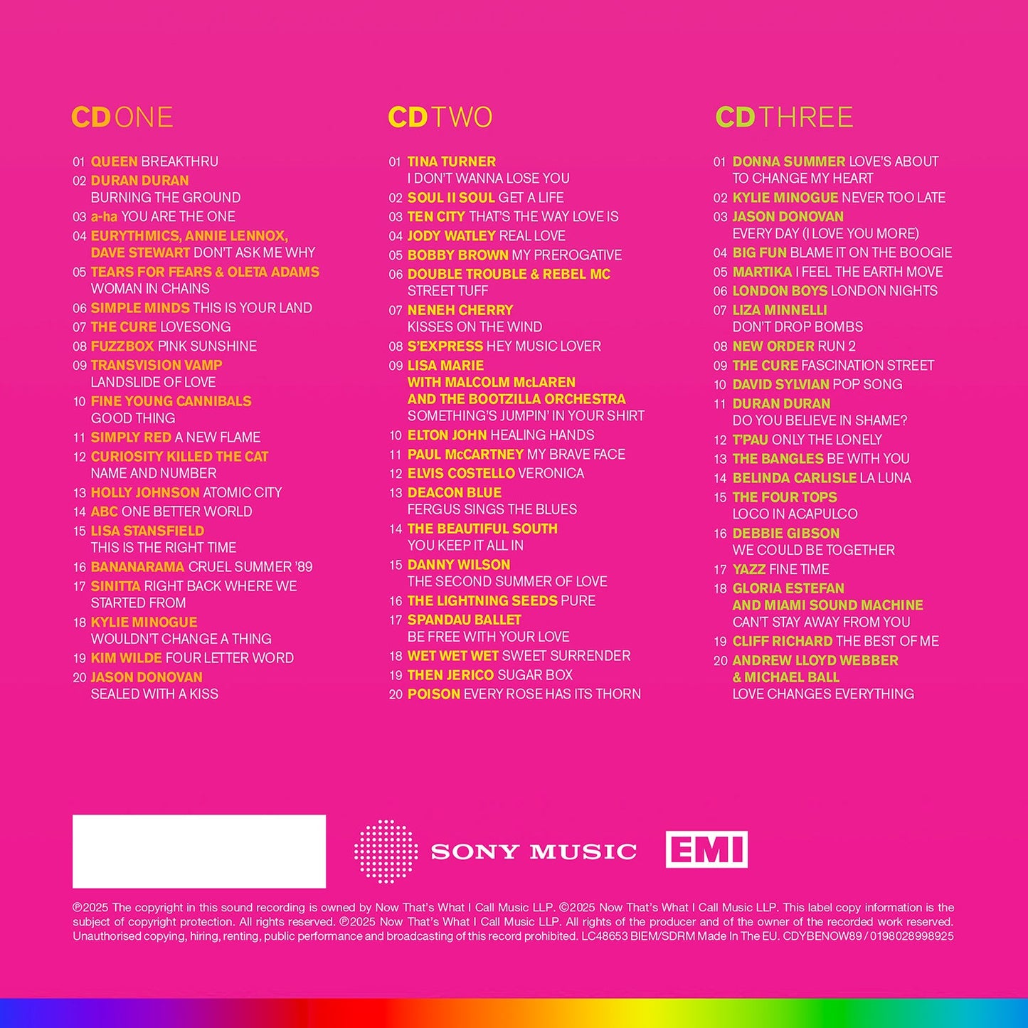 Various Artists - NOW - Yearbook Extra 1989 (3CD) [CD]