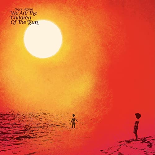 Vinyl album cover: orange sunset over water with silhouetted figures.