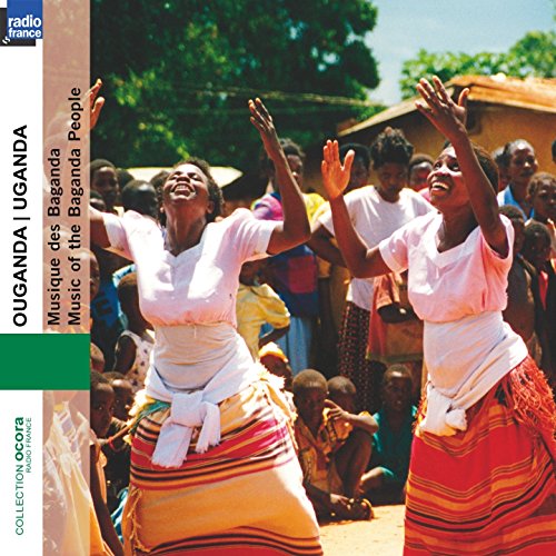 CD cover depicting Ugandan people dancing with raised arms outdoors.