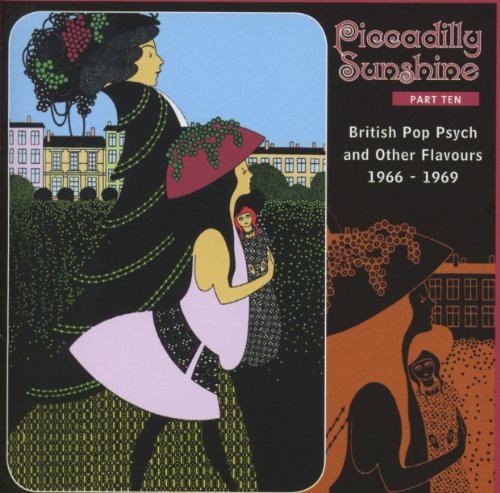 CD cover: art nouveau style women with grapes, city background.