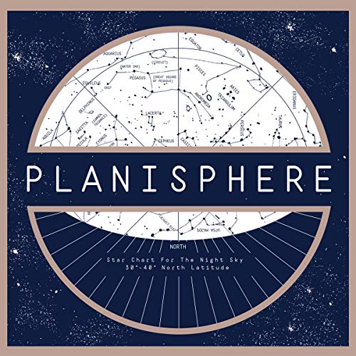 Vinyl record cover: a planisphere star chart with white text.