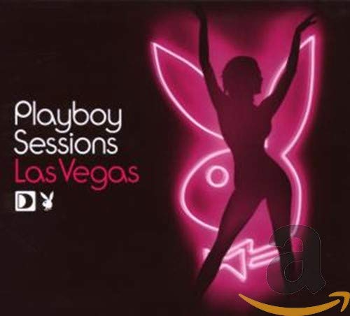 CD cover: "Playboy Sessions: Las Vegas" with a neon pink silhouette.