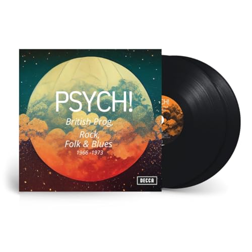 Vinyl record and album cover for “Psych! British Prog, Rock, Folk & Blues.”