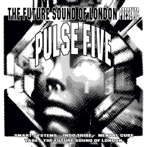 Black and white CD cover for "Pulse Five" featuring a distorted face.