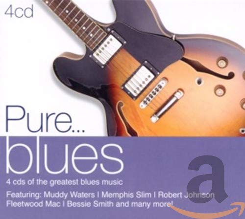 CD cover for "Pure... Blues" featuring a sunburst electric guitar.