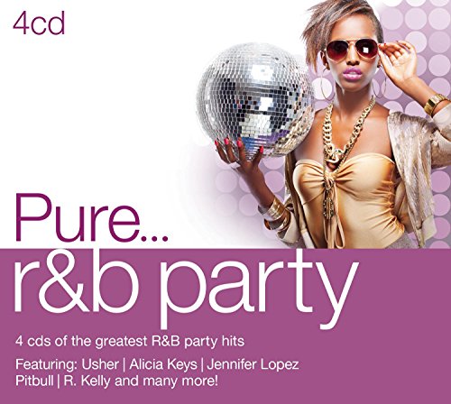 CD cover: woman with disco ball, text "Pure... r&b party", 4CD set.