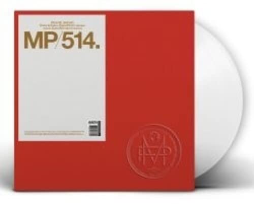 Red vinyl record sleeve with white label and circular gold emblem.