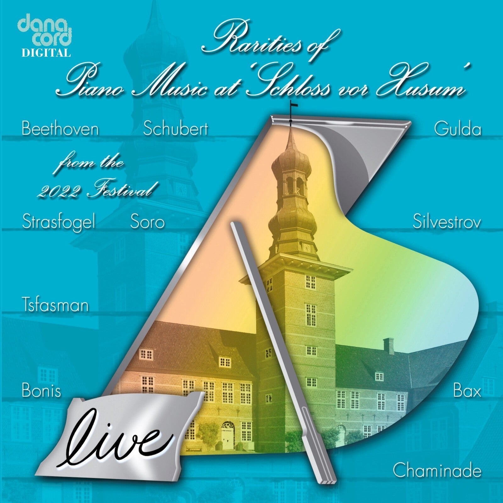 CD cover for “Rarities of Piano Music 2022” featuring a castle image.