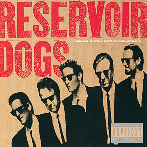 Vinyl album cover for Reservoir Dogs featuring four men in suits and sunglasses.