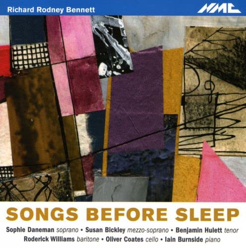 CD cover for “Songs Before Sleep” by Richard Rodney Bennet, abstract art.
