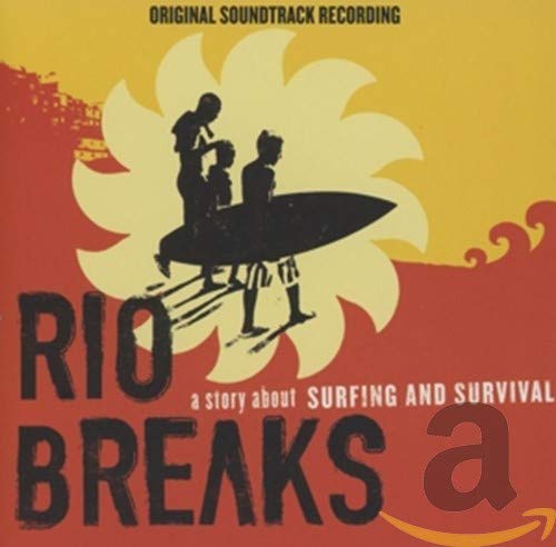 CD cover for "Rio Breaks" soundtrack, featuring surfers on a wave.