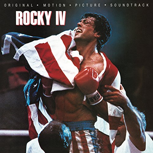 Rocky Balboa with an American flag, boxing gloves, and a bruised face.